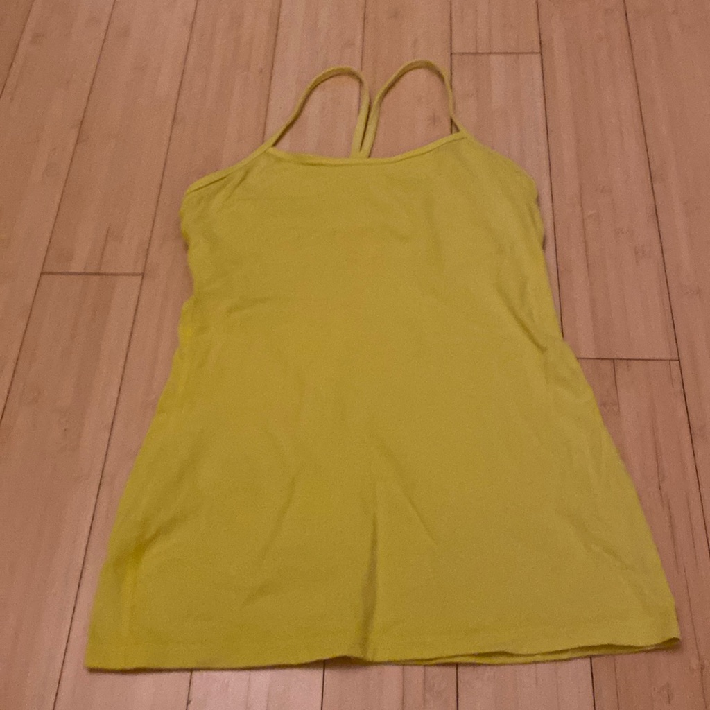 Lululemon Athletica Yellow Green Strappy Tank Top